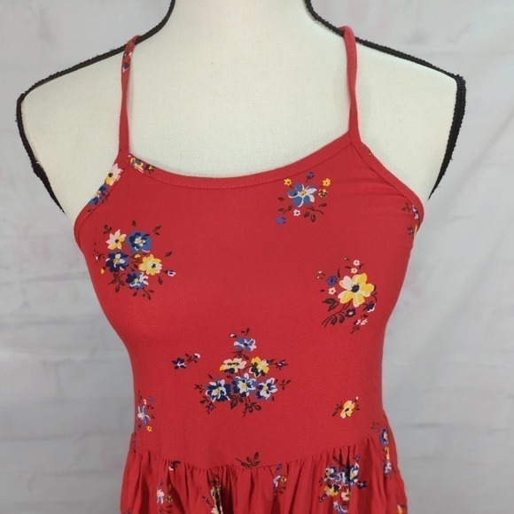 NWT | NORDSTROM Junior (XL) / Women's (SMALL) Sleeveless Red Floral Romper - Picture 2 of 9